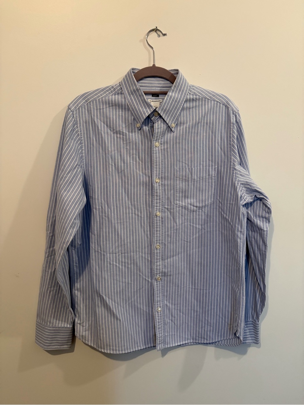 Club Monaco Classic Blue Stripe Button-Down Men's Shirt - M